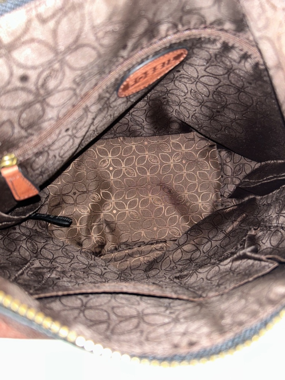Fossil Maddox Leather Hobo Shoulder Bucket Bag Chocolate Brown - Picture 8 of 15